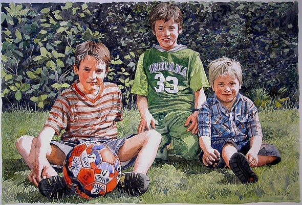 KInderportret in aquarel 2007