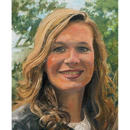 Detail van groepsportret - Olieverf