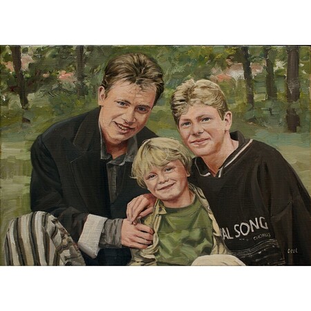 Jeroen, Daan en Merijn Cool  - Olieverf op linnen 2018