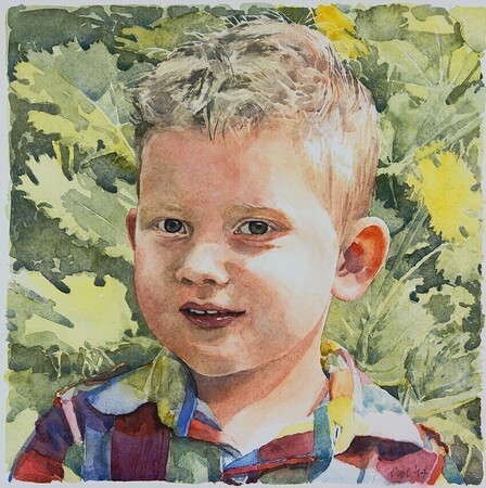 Portret Wiebe - Aquarel 2014